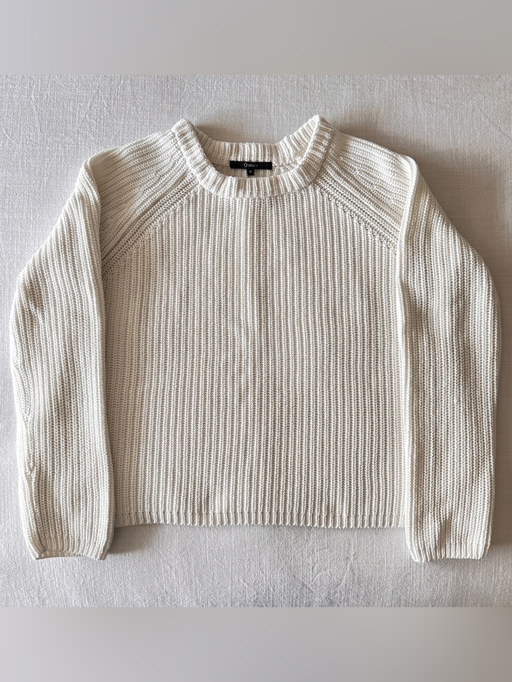 Quince 100% Cotton Fisherman Crew Sweater - Picture 2 of 5